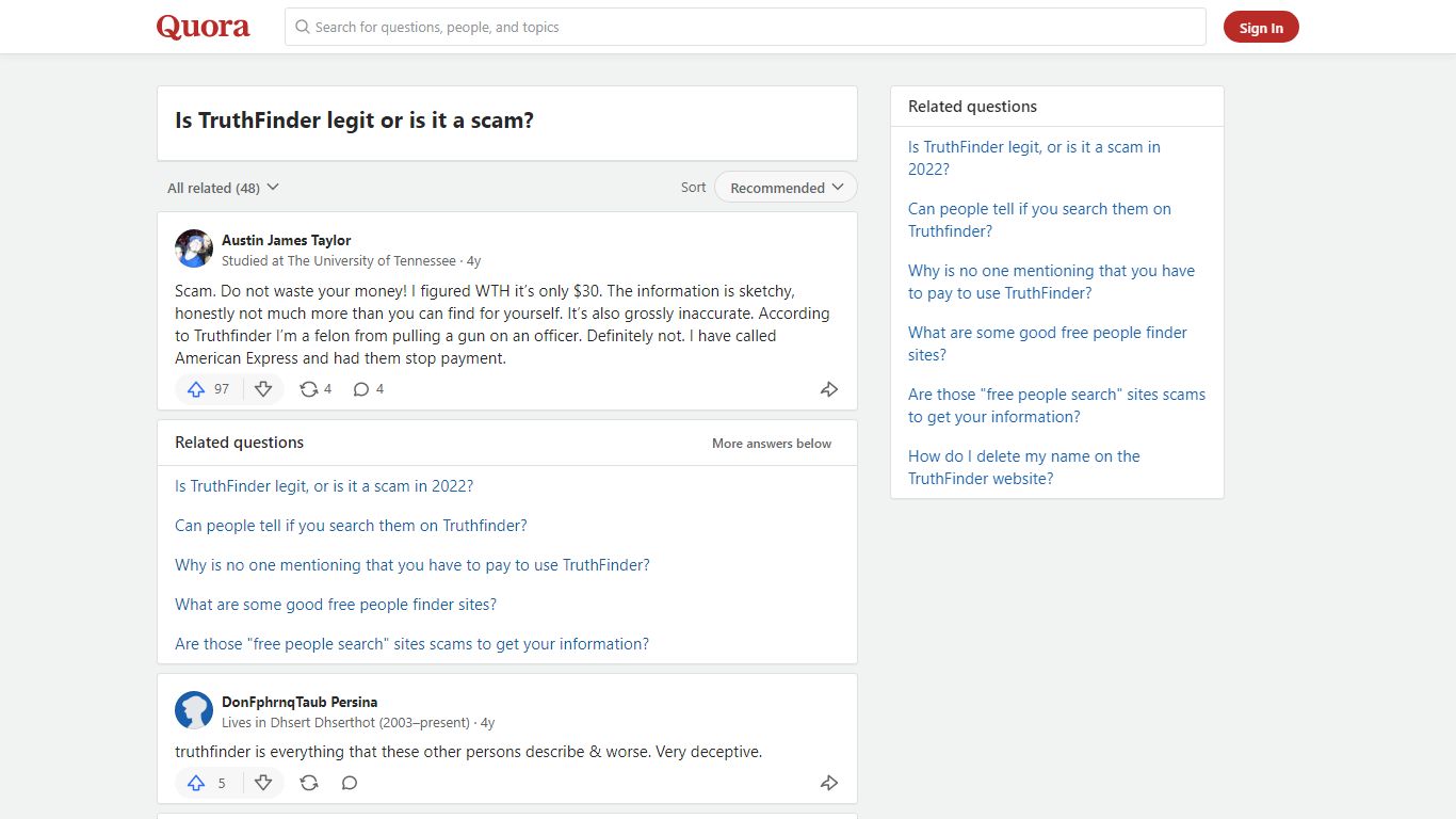 Is TruthFinder legit or is it a scam? - Quora